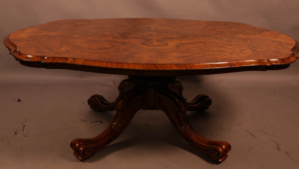 A Victorian Coffee Table in Burr Walnut View IV