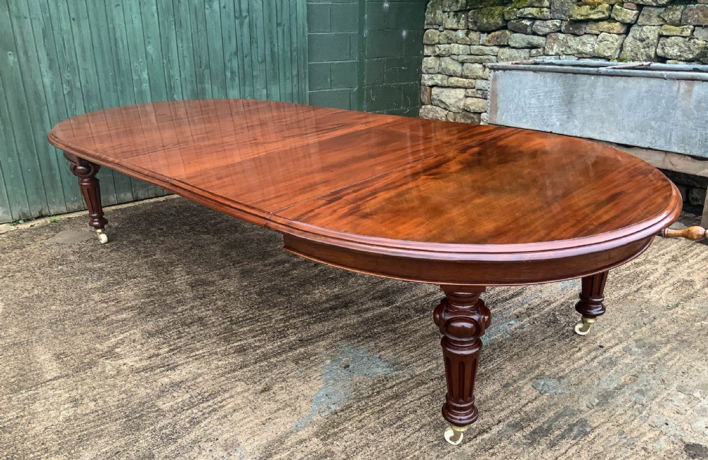 Super Quality Victorian Mahogany Extending Dining Table seats 14 View II