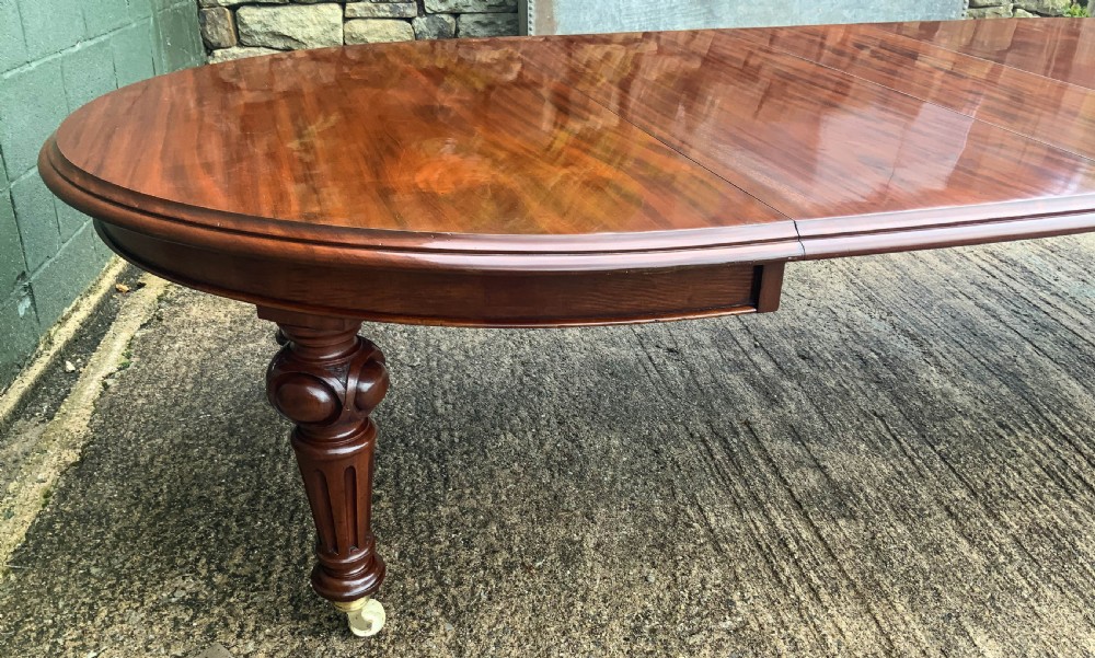 Super Quality Victorian Mahogany Extending Dining Table seats 14 View III