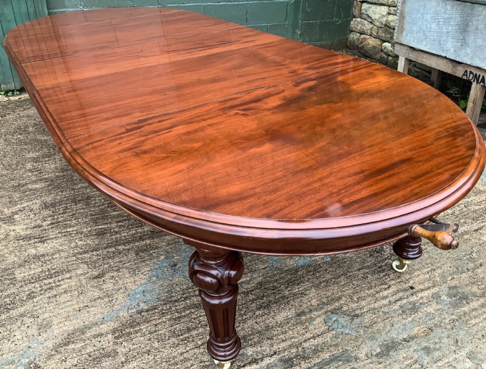 Super Quality Victorian Mahogany Extending Dining Table seats 14 View V