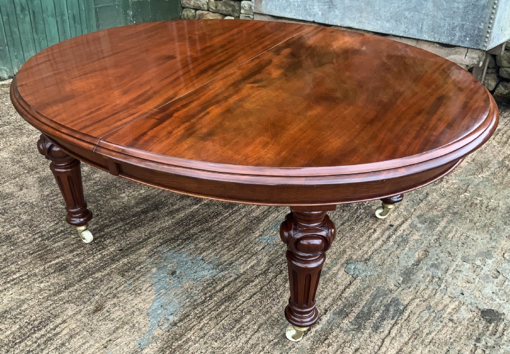 Super Quality Victorian Mahogany Extending Dining Table seats 14 View XVIII