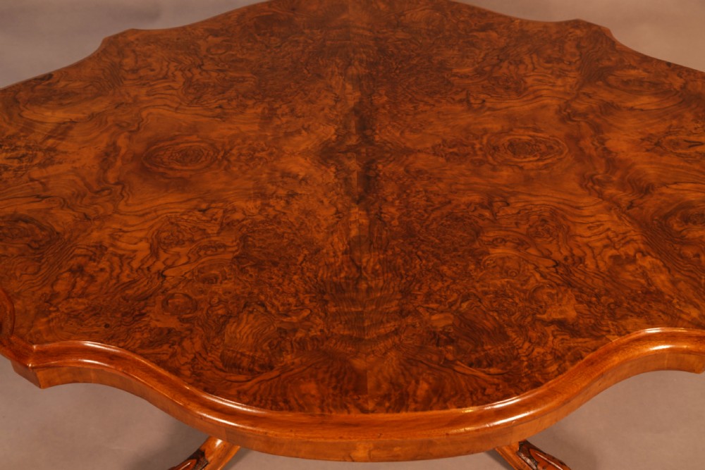 A Victorian Coffee Table in Burr Walnut View II
