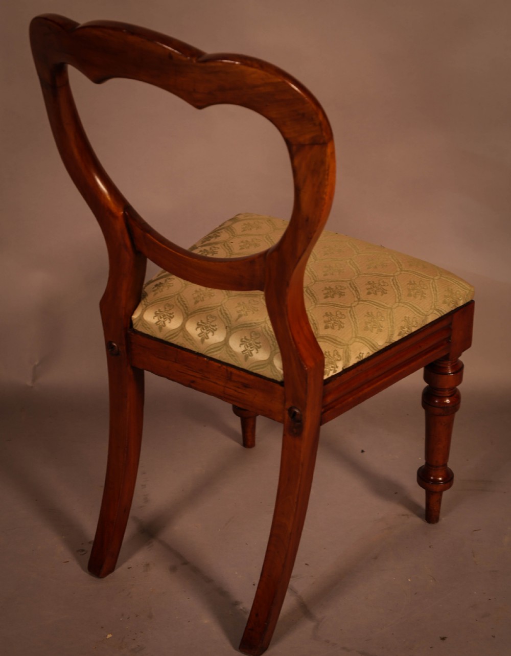 A Good Set of 12 Victorian Balloon Back Dining chairs View IX