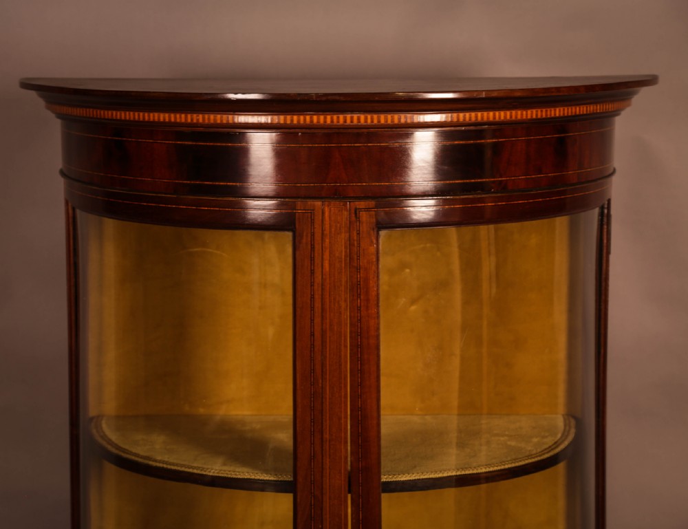 A Good Quality Display Cabinet with Bow Glass Doors View IV
