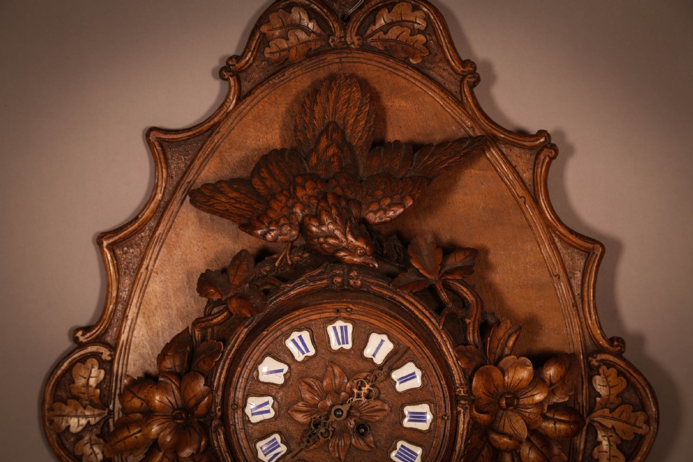 A Fantastic Black Forest Wall Clock View VII