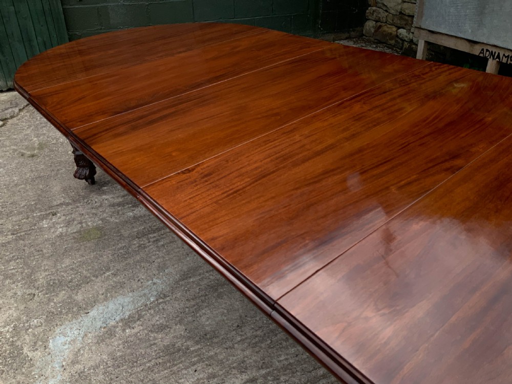 Impressive Victorian Mahogany Extending Dining Table seats 12 View IV