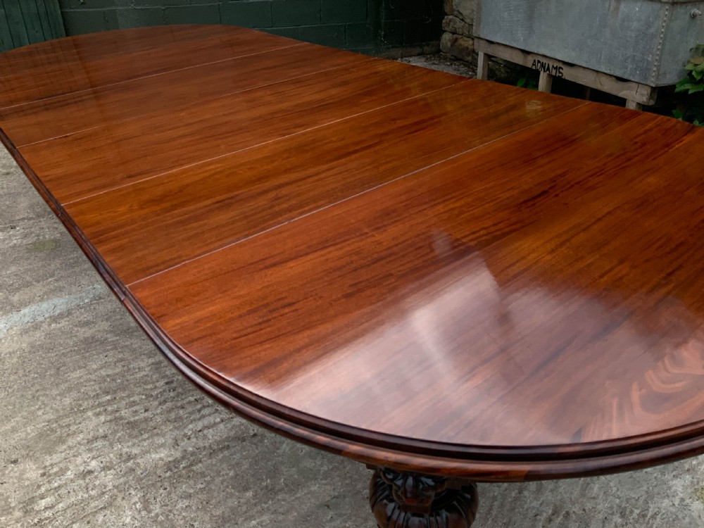 Impressive Victorian Mahogany Extending Dining Table seats 12 View VI
