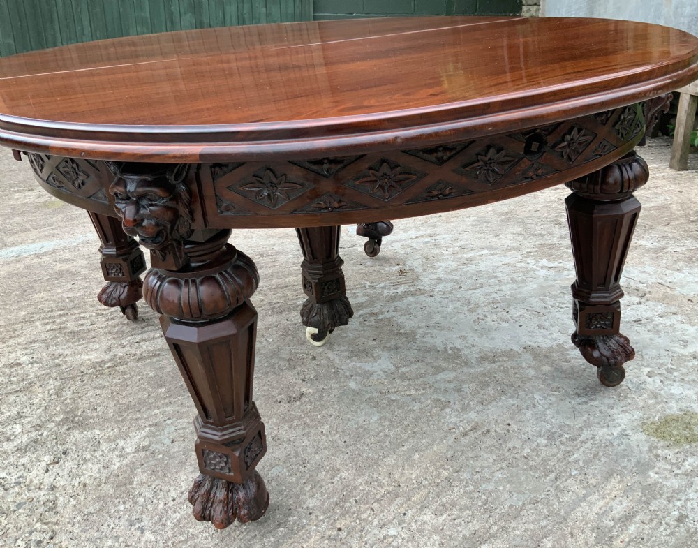 Impressive Victorian Mahogany Extending Dining Table seats 12 View XVII