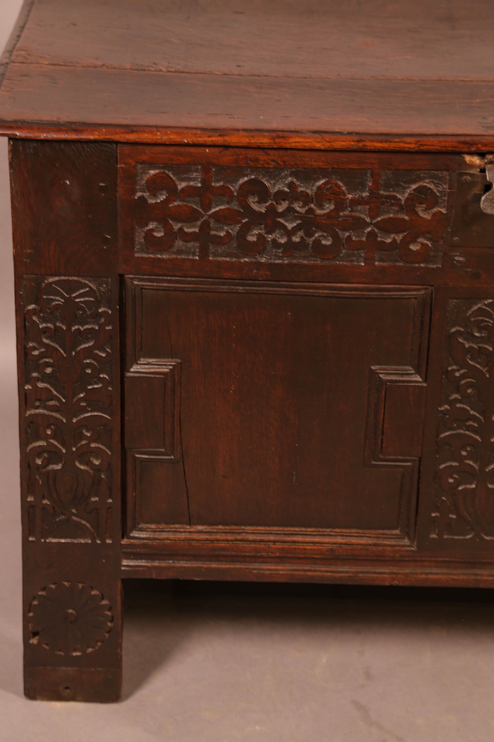 Good 17th century Coffer Oak View IV