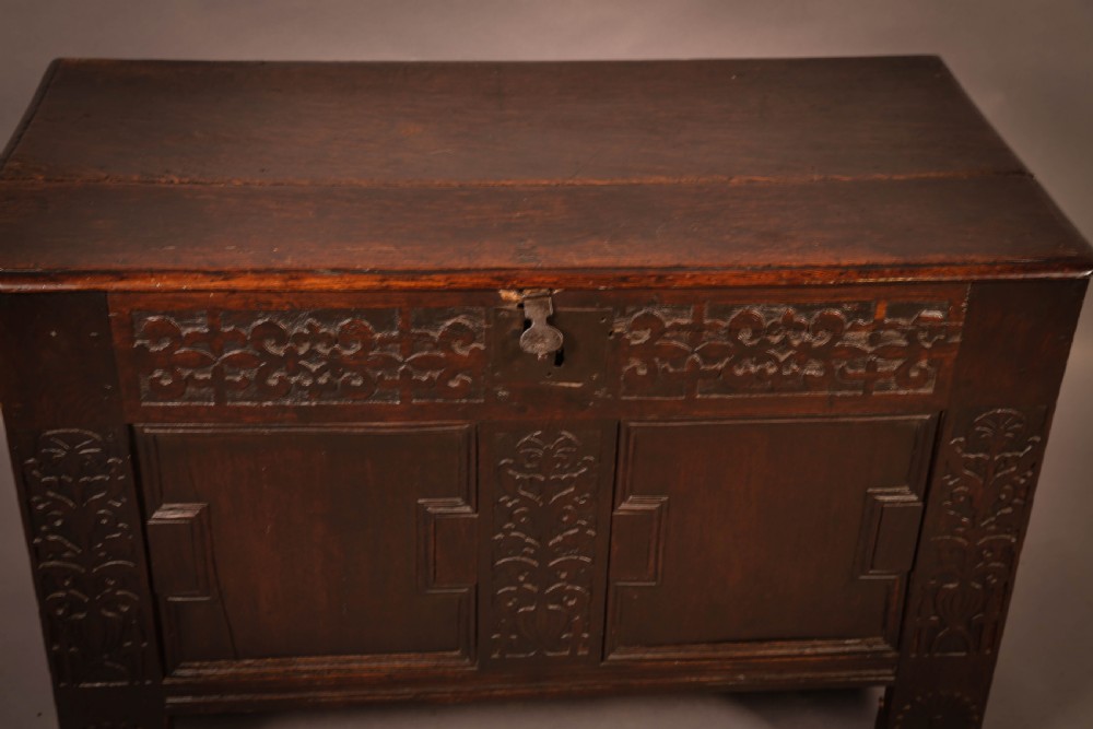 Good 17th century Coffer Oak View V