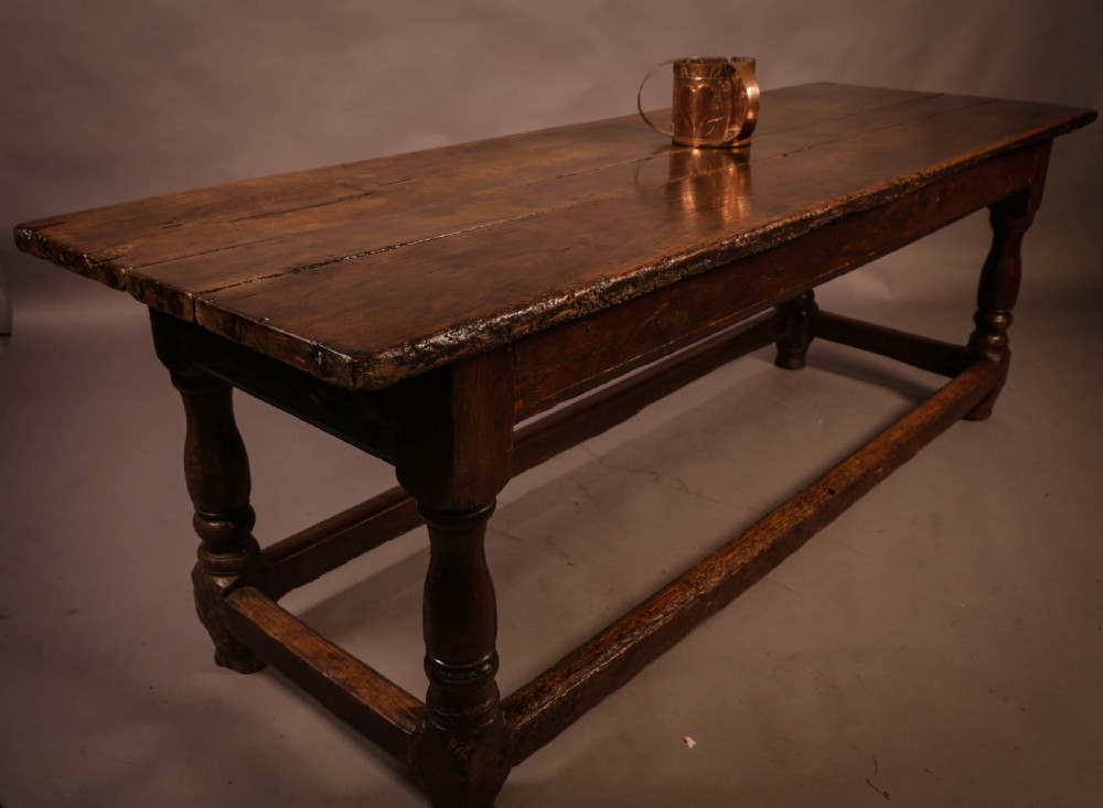 A Good 17th century refectory Table Oak View II