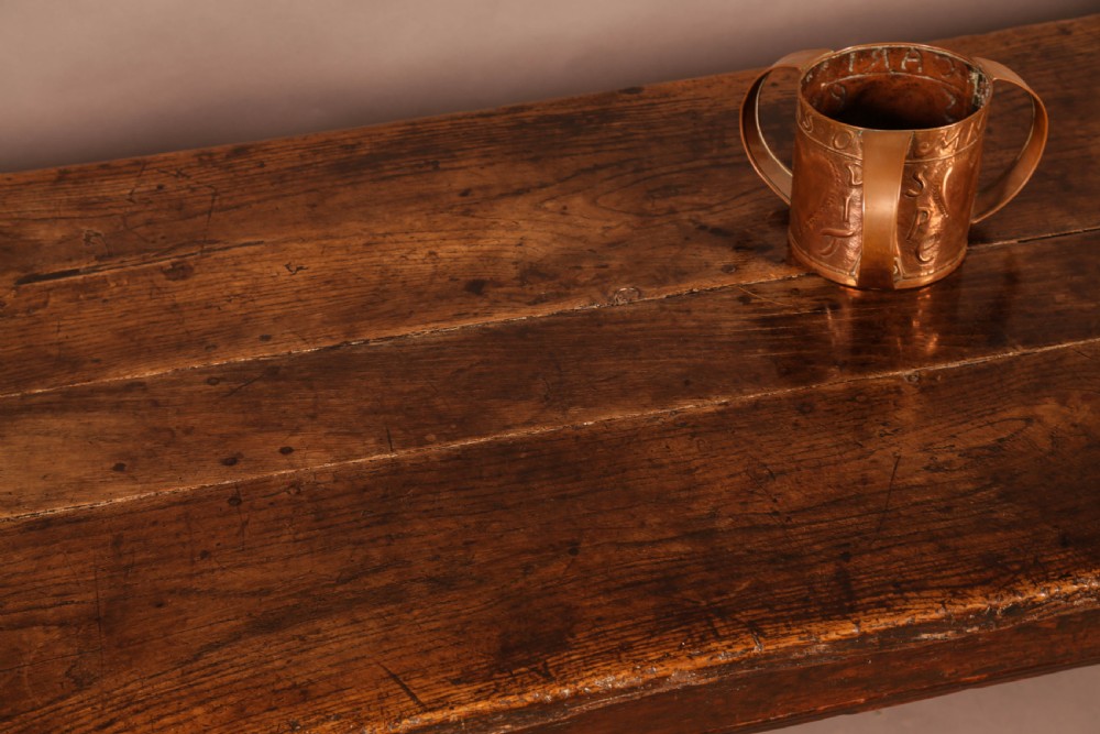 A Good 17th century refectory Table Oak View X