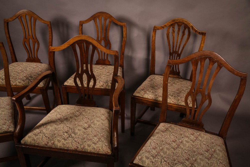 A Set of 6 Georgian Dining chairs  Hepplewhite View IV