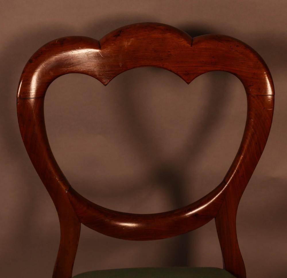 A Set of 4 Victorian Mahogany Balloon Back Dining Chairs View IV