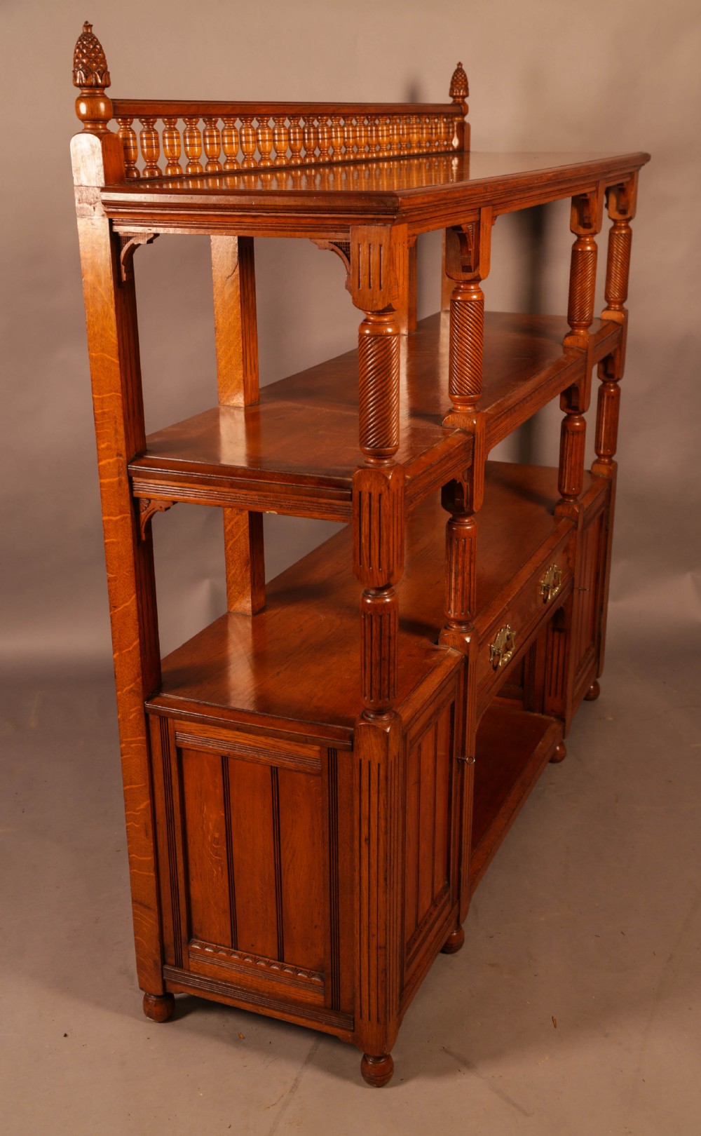 A Good Victorian Buffet or Serving Sideboard View III