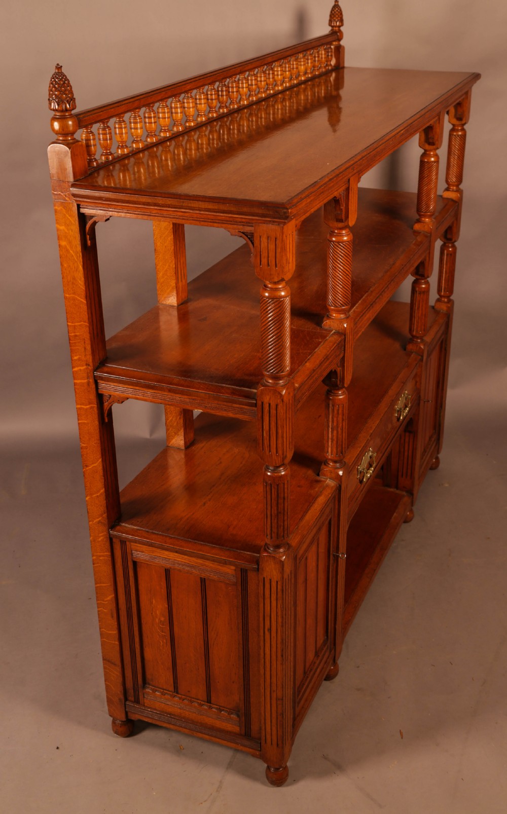 A Good Victorian Buffet or Serving Sideboard View IV