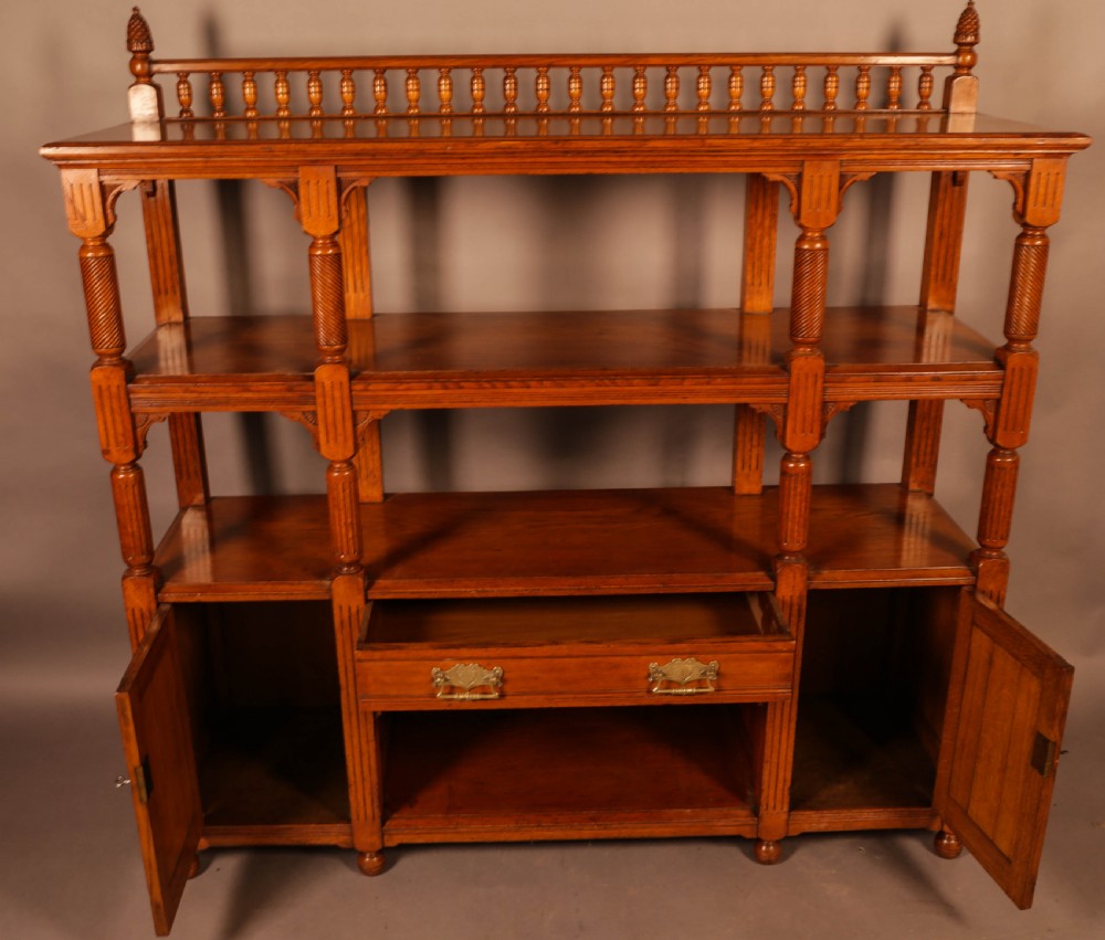 A Good Victorian Buffet or Serving Sideboard View V
