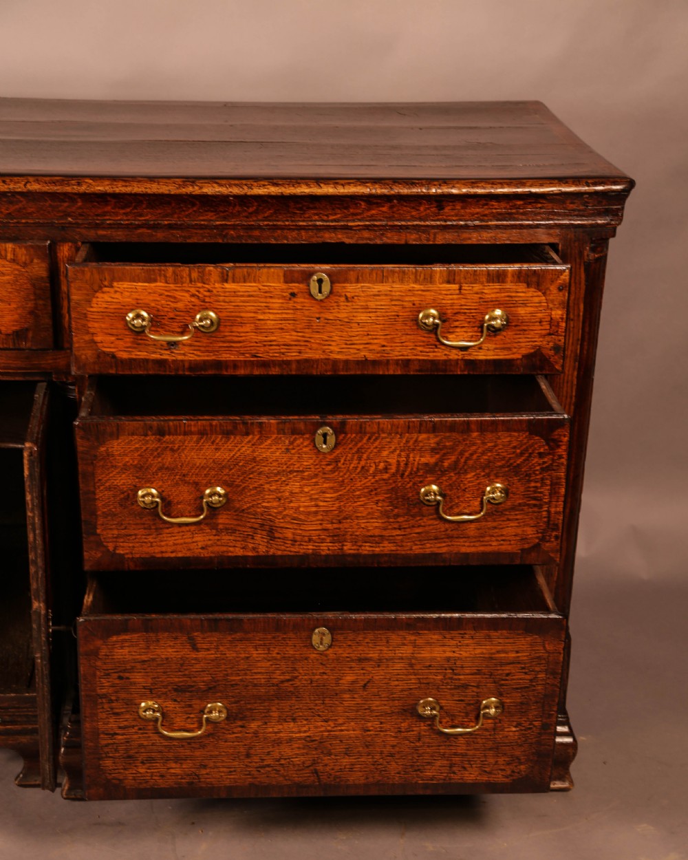 A good Georgian Oak Serving Dresser View V