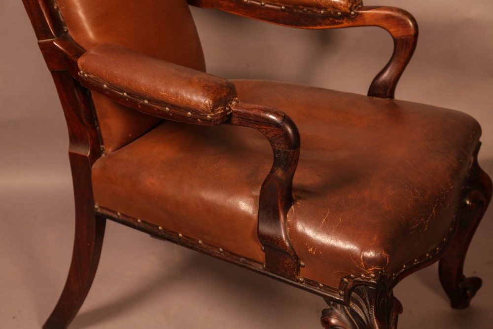 A good early Victorian Gentlemans Library Armchair in Rosewood View VI