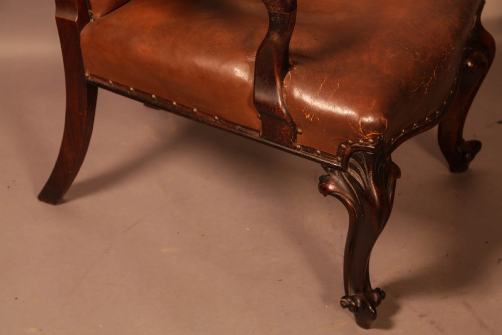 A good early Victorian Gentlemans Library Armchair in Rosewood View VII