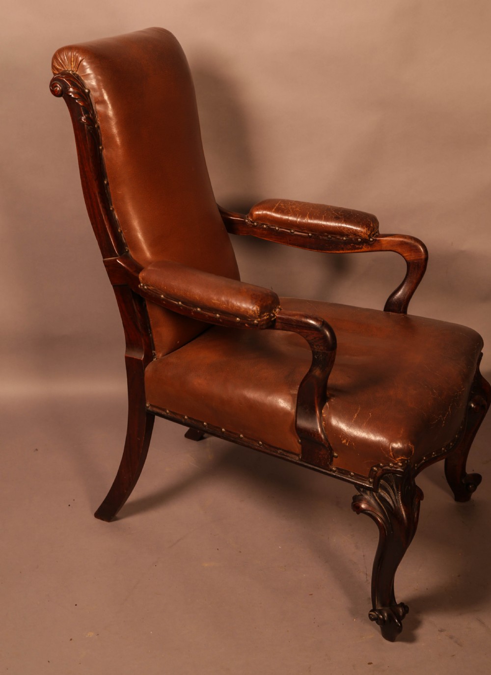 A good early Victorian Gentlemans Library Armchair in Rosewood View IX