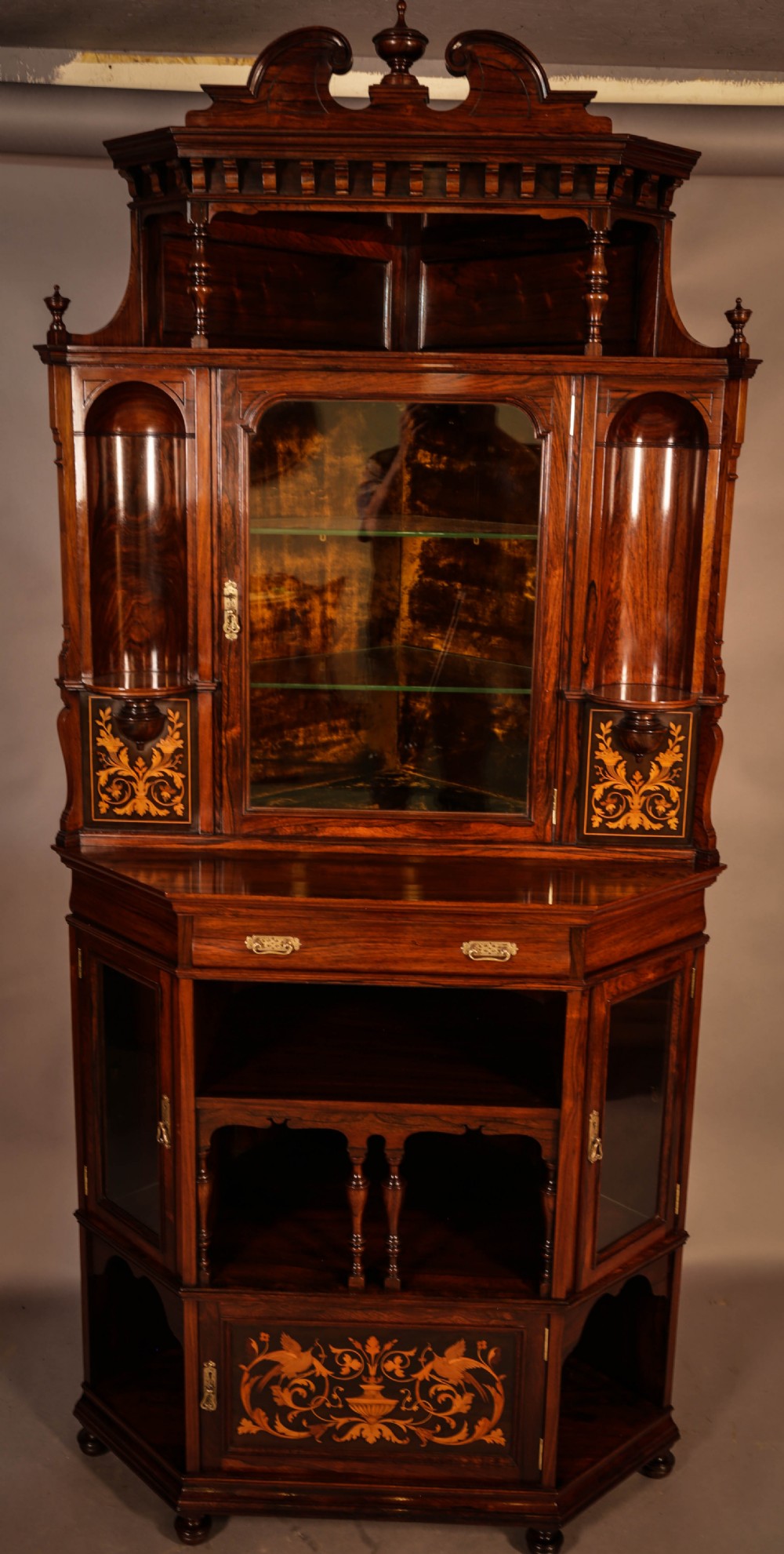 Rosewood Corner Display Cabinet by GILLOWS