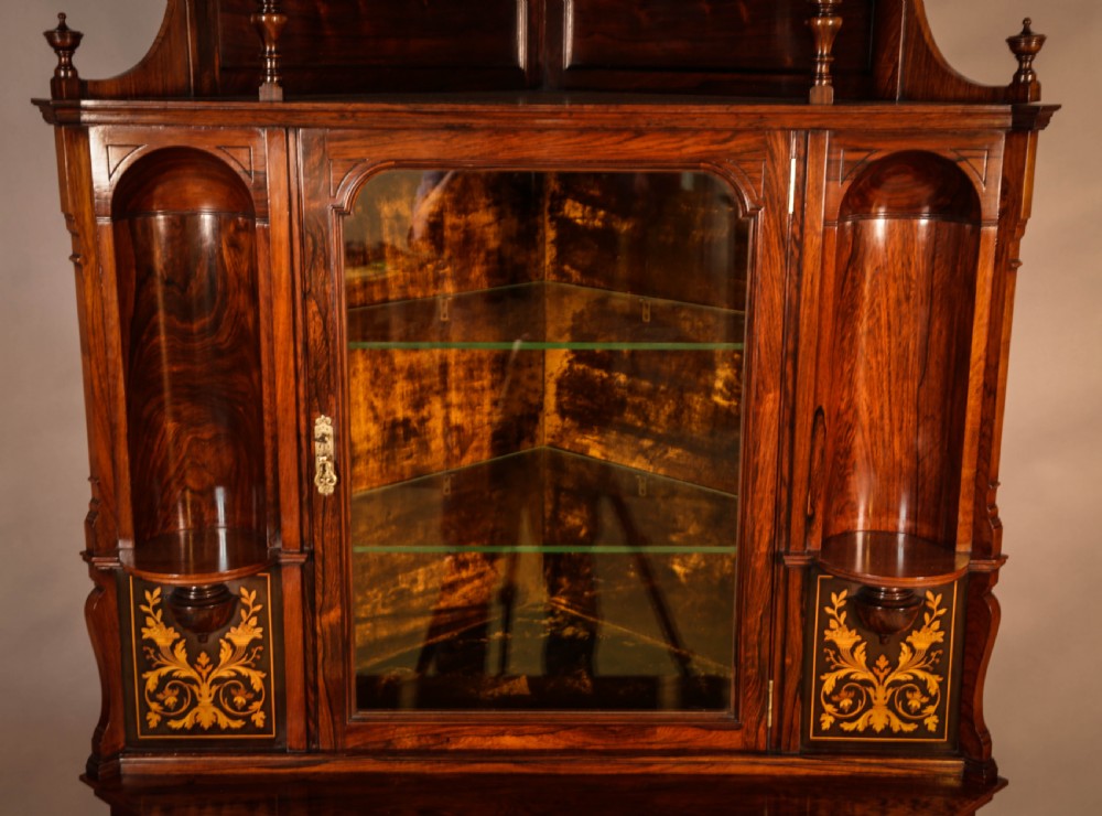Rosewood Corner Display Cabinet by GILLOWS View V