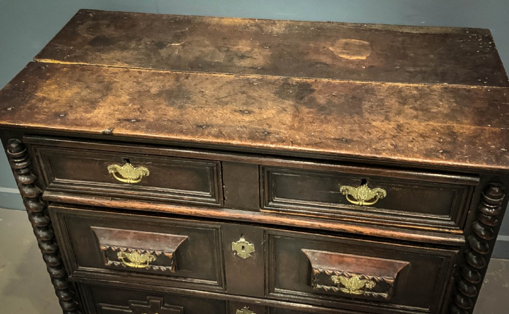a 17TH century Chest of Drawers in Oak View V