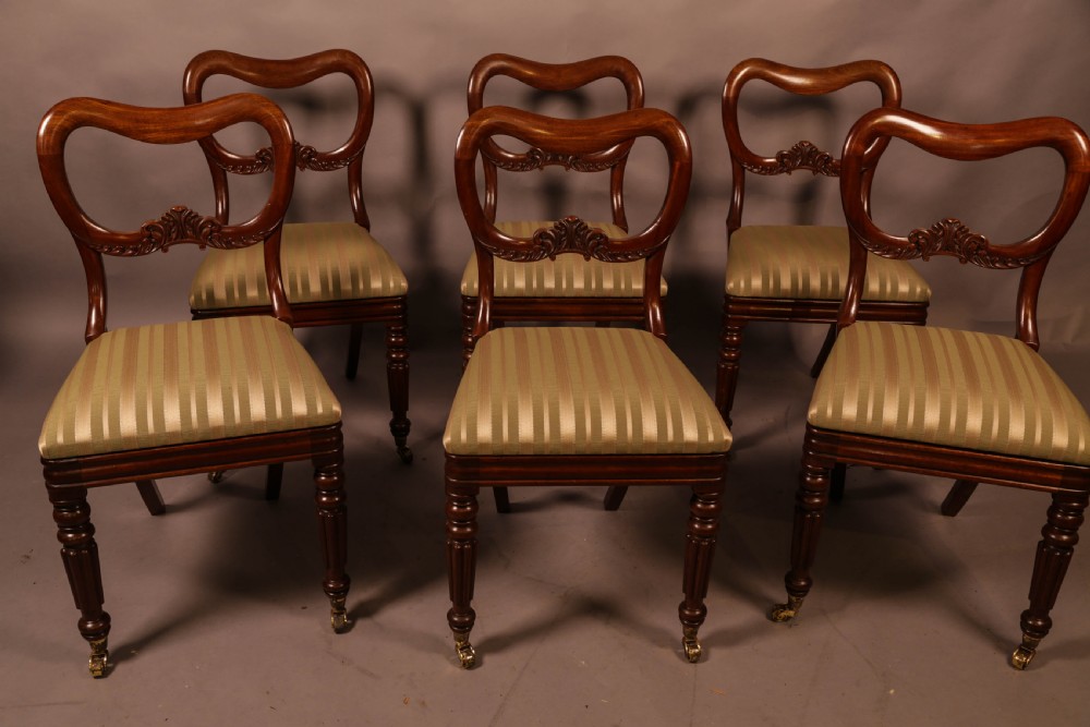A Set of 6 Early Victorian Mahogany Dining chairs posobly GILLOWS View II