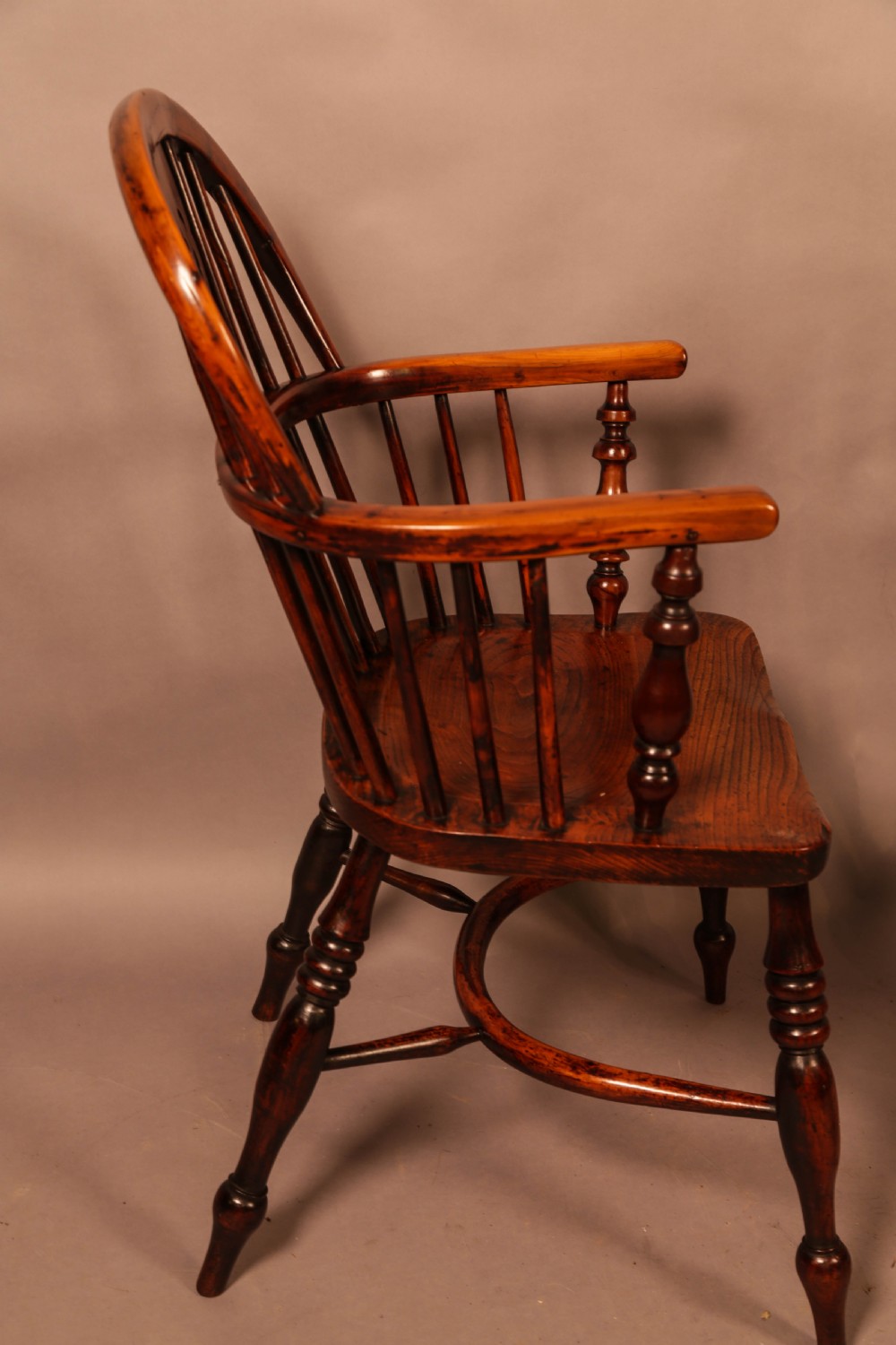 A Matching Pair of Yew Wood Windsor Chairs Rockley Maker View III