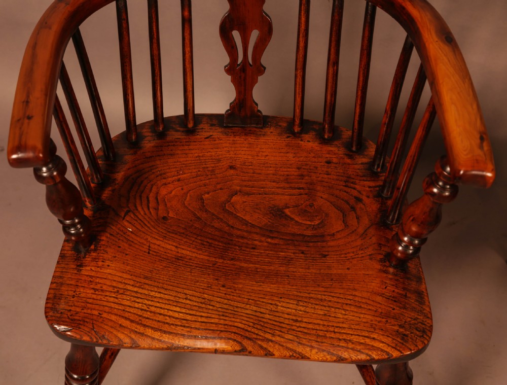 A Matching Pair of Yew Wood Windsor Chairs Rockley Maker View V
