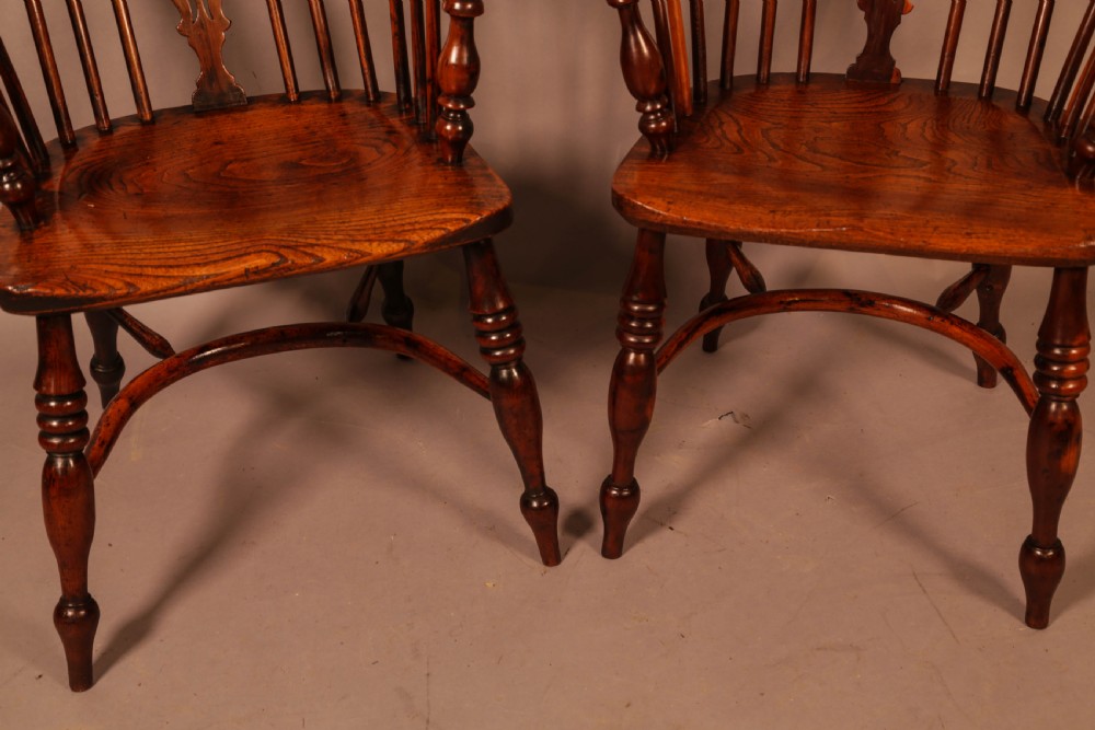 A Matching Pair of Yew Wood Windsor Chairs Rockley Maker View XIII