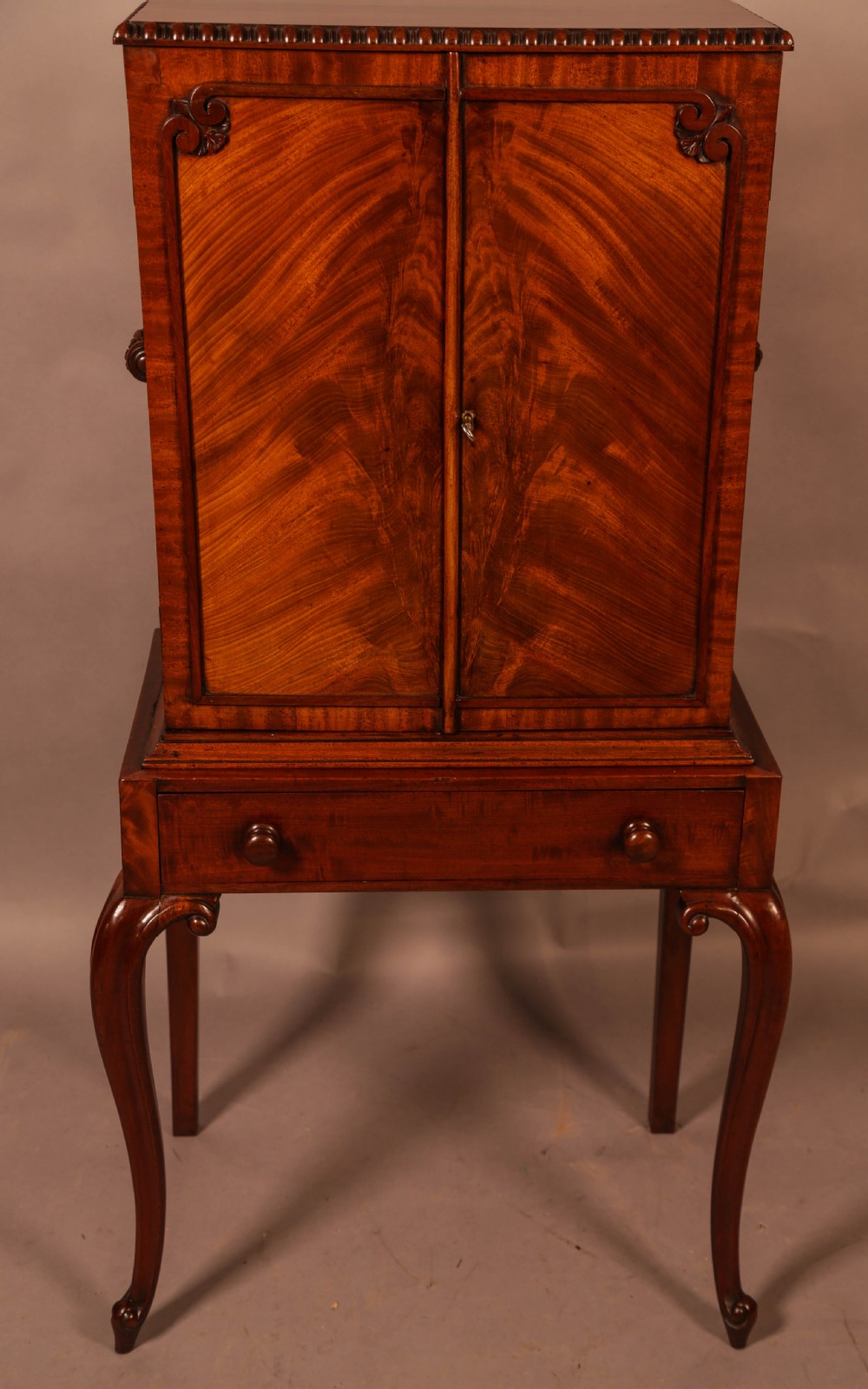 A Quality Cabinet on Stand Chippendale Style