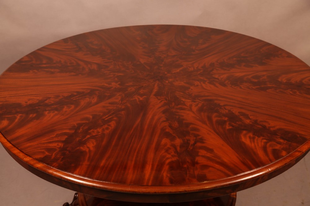 A Victorian Circular Dining Table Centre Column Supports View III
