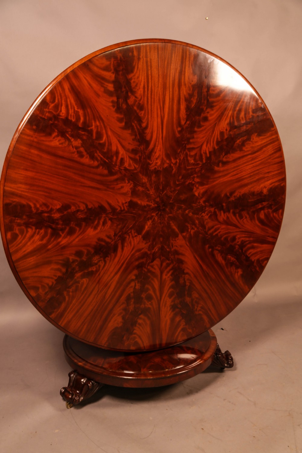 A Victorian Circular Dining Table Centre Column Supports View XI