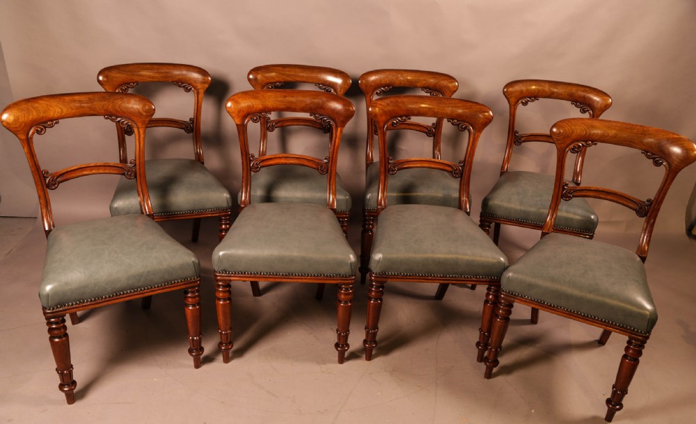A Good set of 8 early Victorian century dining chairs
