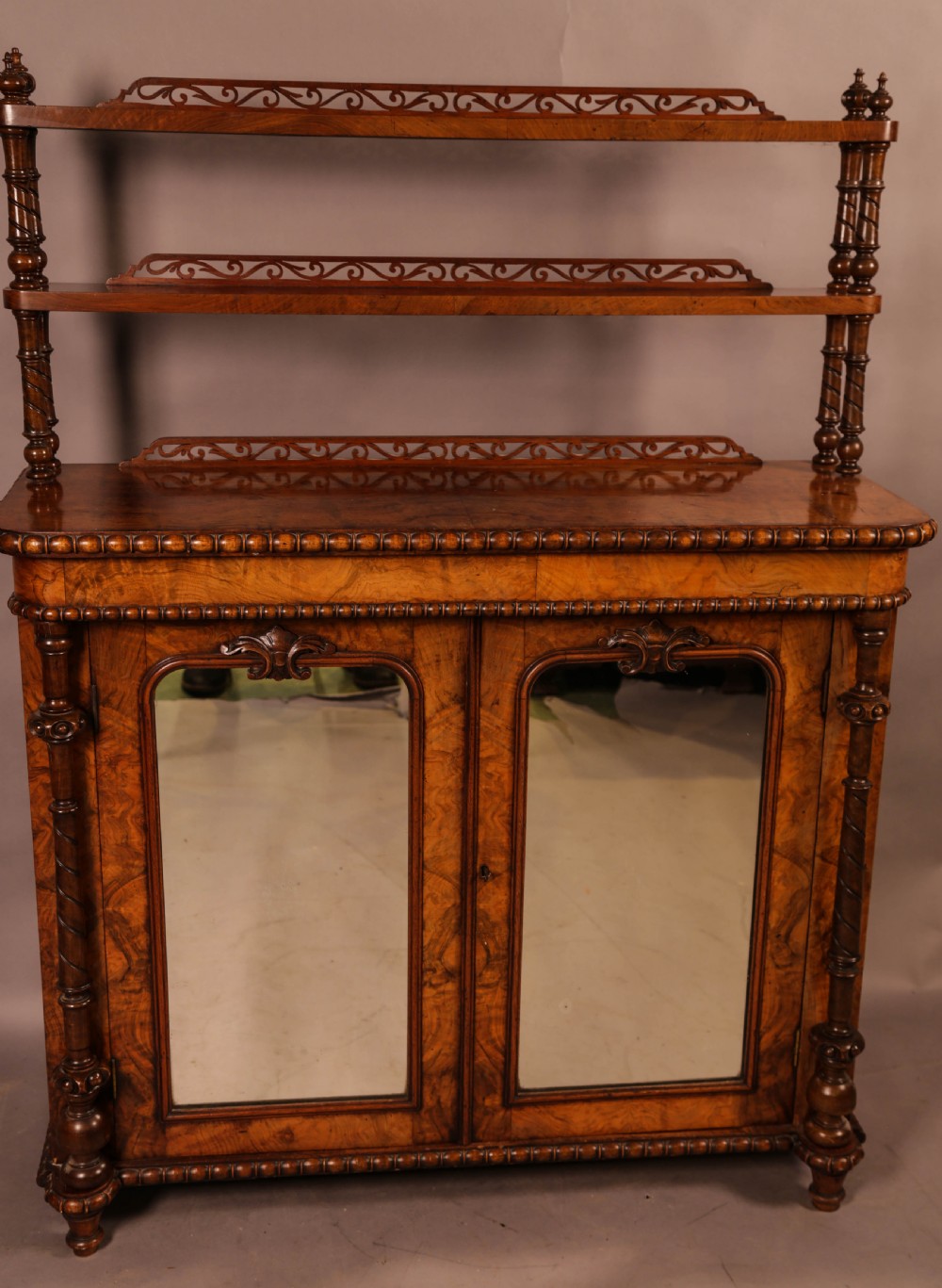 A Victorian Burr Walnut Chiffonier