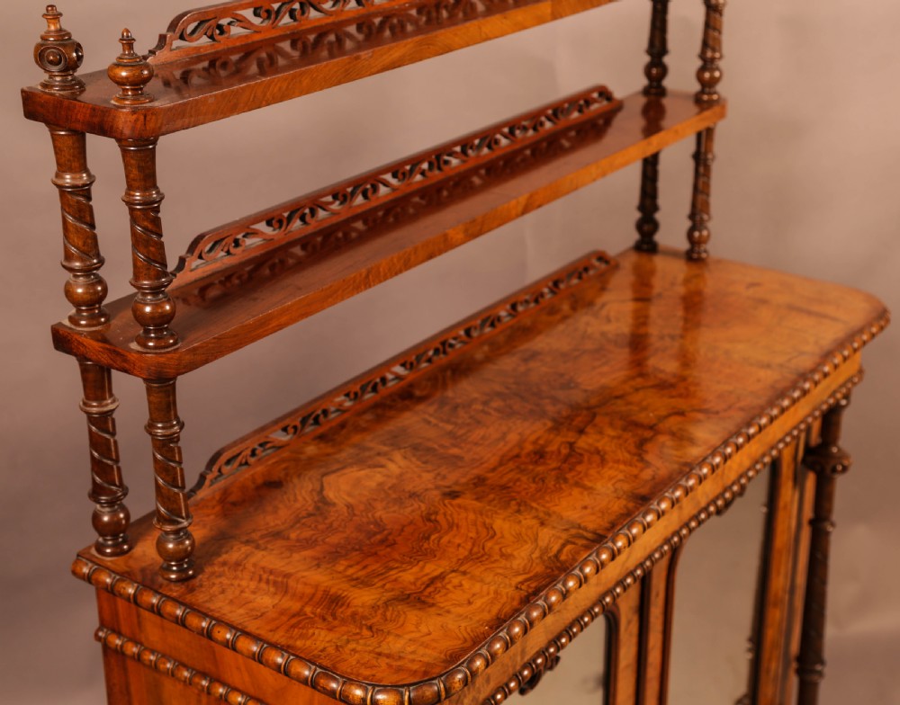 A Victorian Burr Walnut Chiffonier View IV