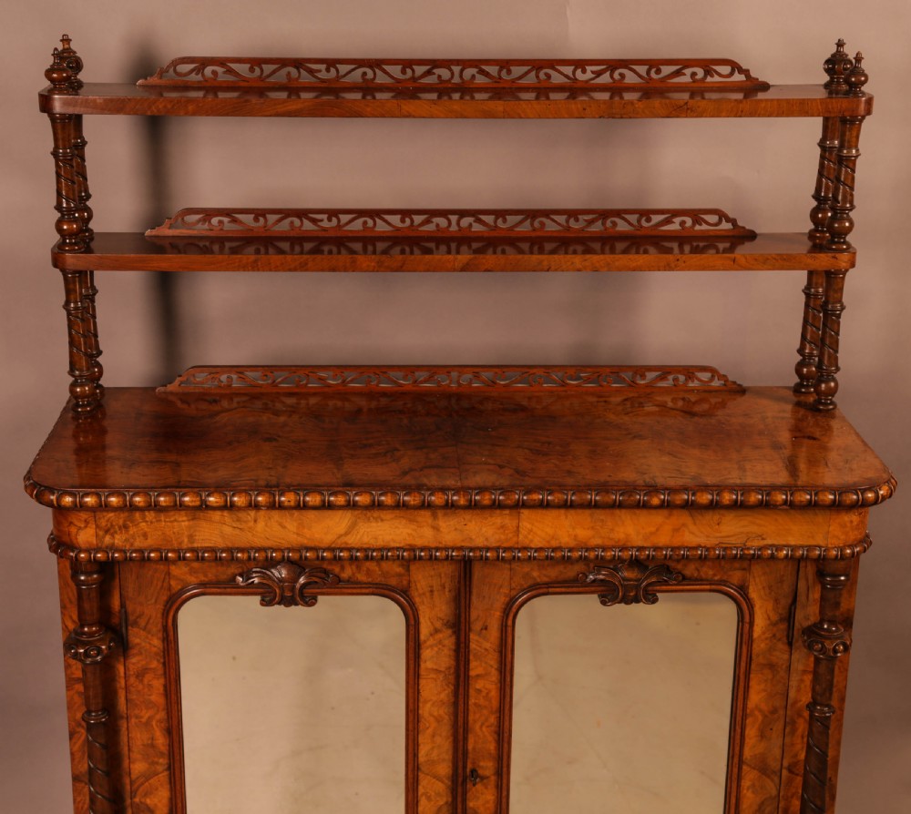 A Victorian Burr Walnut Chiffonier View VI