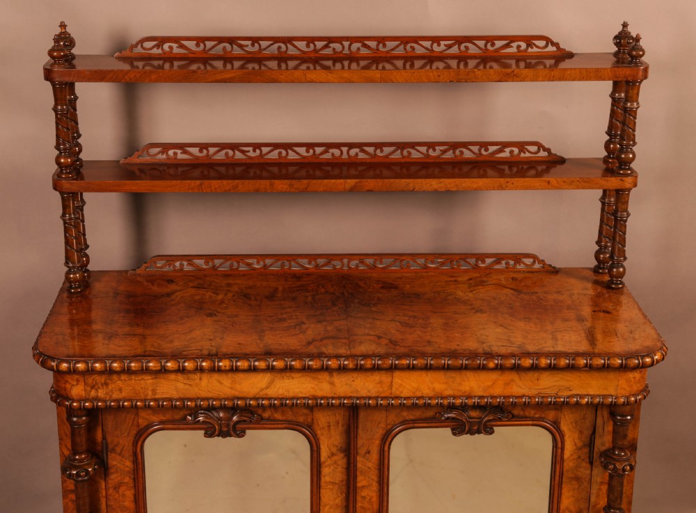 A Victorian Burr Walnut Chiffonier View VII