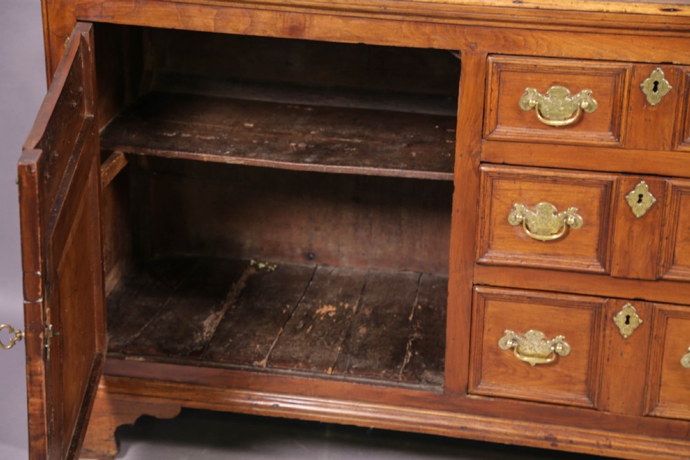 A Rare Georgian Fruit Wood Serving Dresser View V