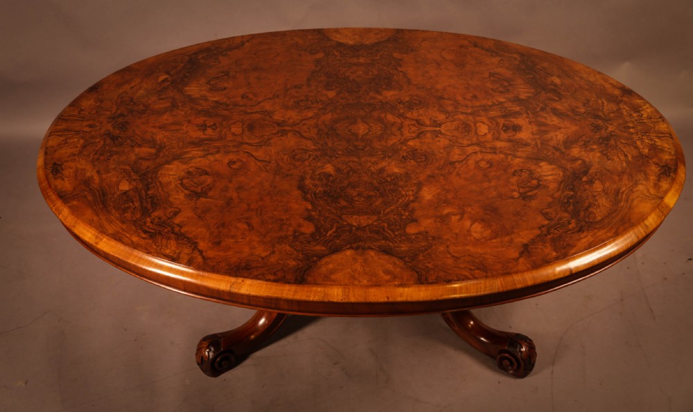 A Victorian Burr Walnut Coffee Table