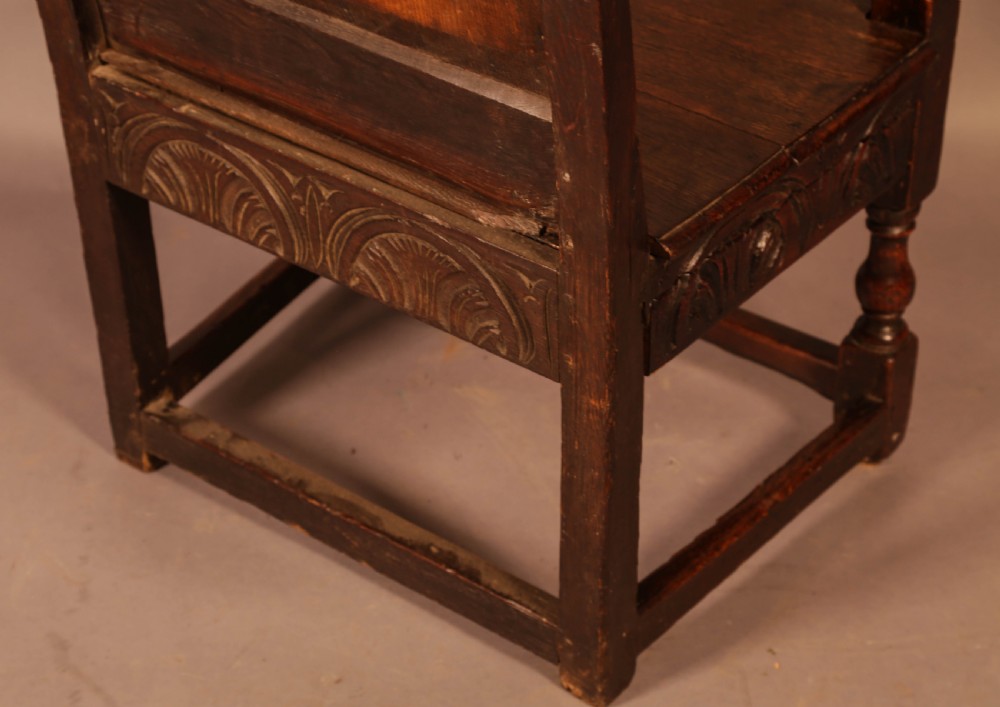 A Good 17th century Wainscot Armchair View V