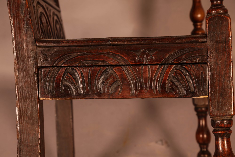 A Good 17th century Wainscot Armchair View X