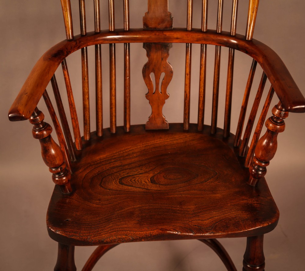 A Yew Wood High Back Windsor Chair Rockley Made View IV