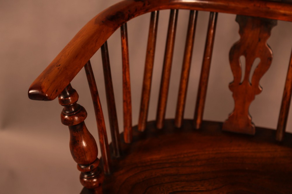 A Yew Wood High Back Windsor Chair Rockley Made View VI