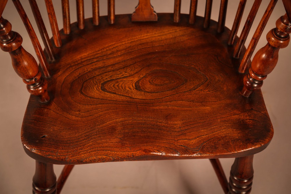 A Yew Wood High Back Windsor Chair Rockley Made View VIII