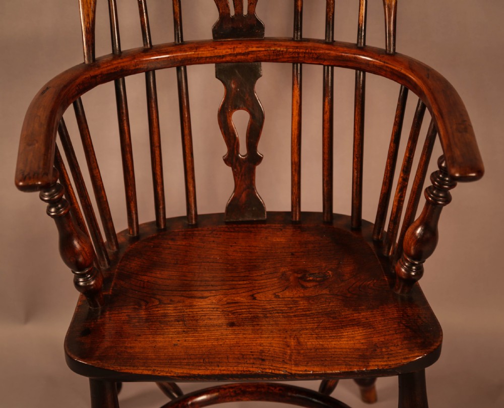 An Ash and Elm Windsor Chair stamped F Walker Rockley View IV