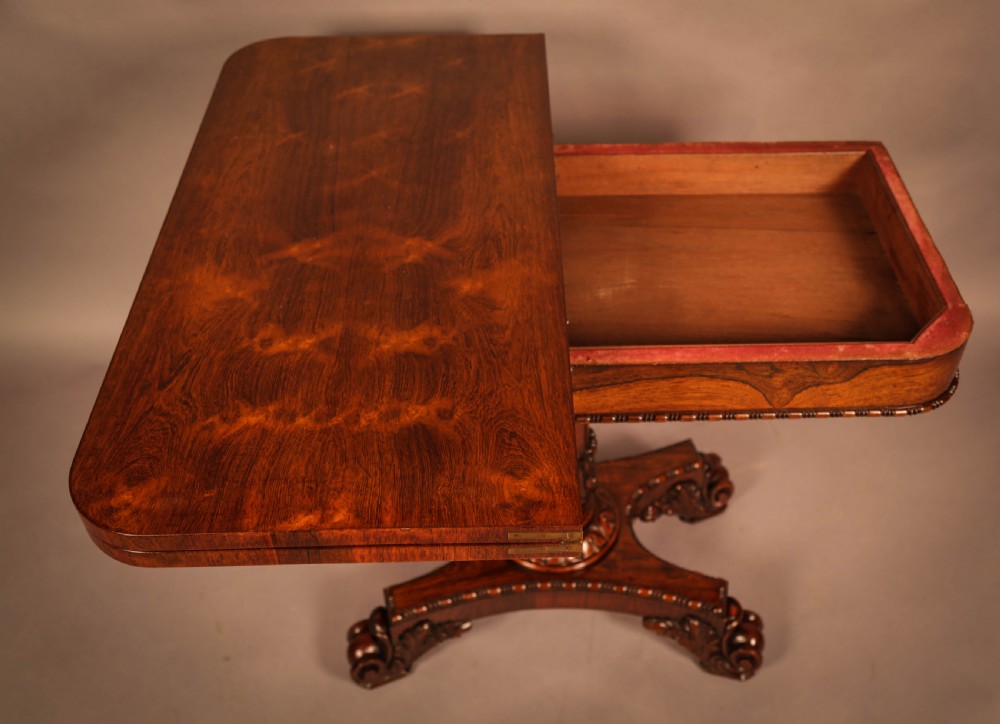 A Very good Rosewood Card Table William IV View V