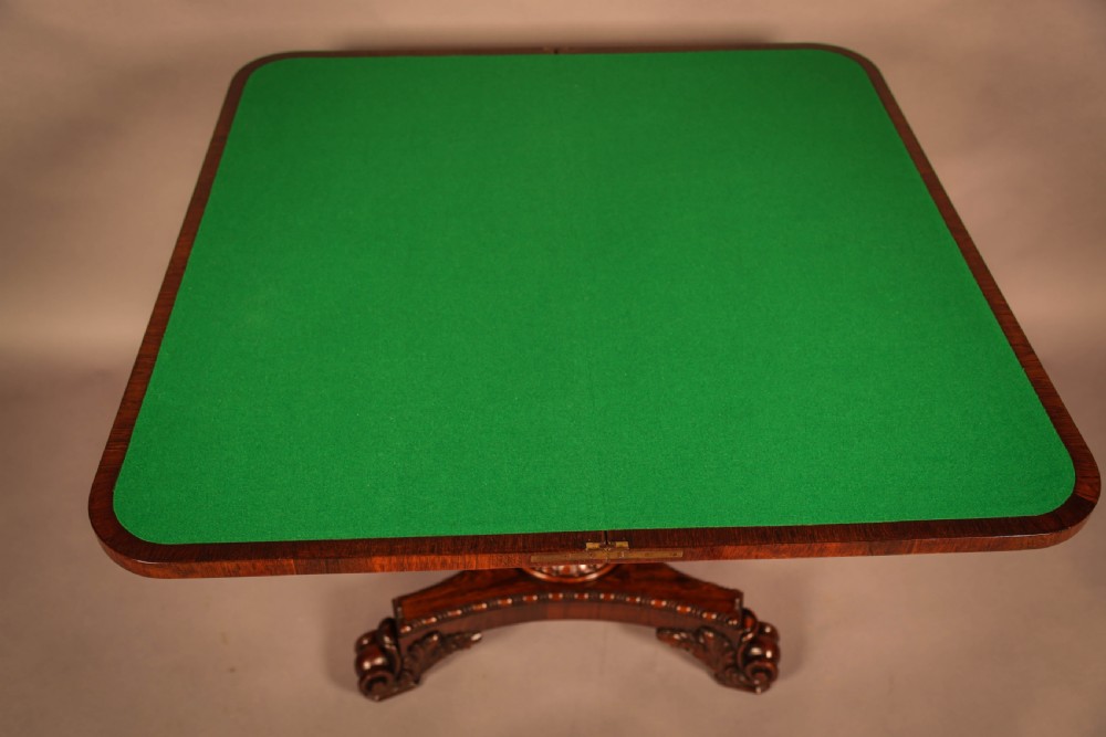 A Very good Rosewood Card Table William IV View VI
